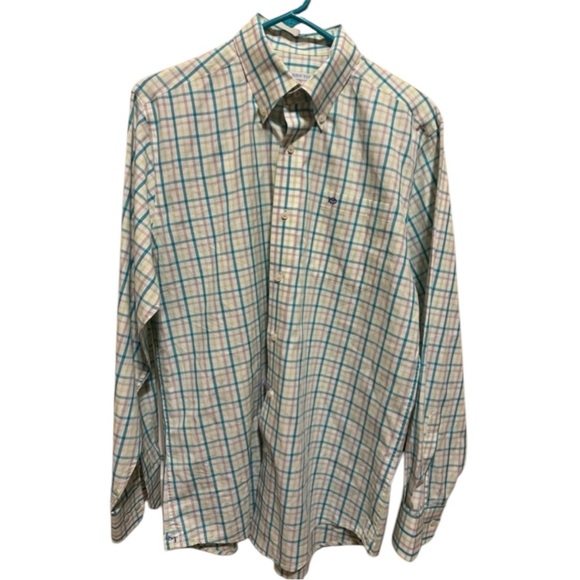 Southern Tide Men’s Button Up Long Sleeve Plaid Shirt Sz M - Picture 1 of 8